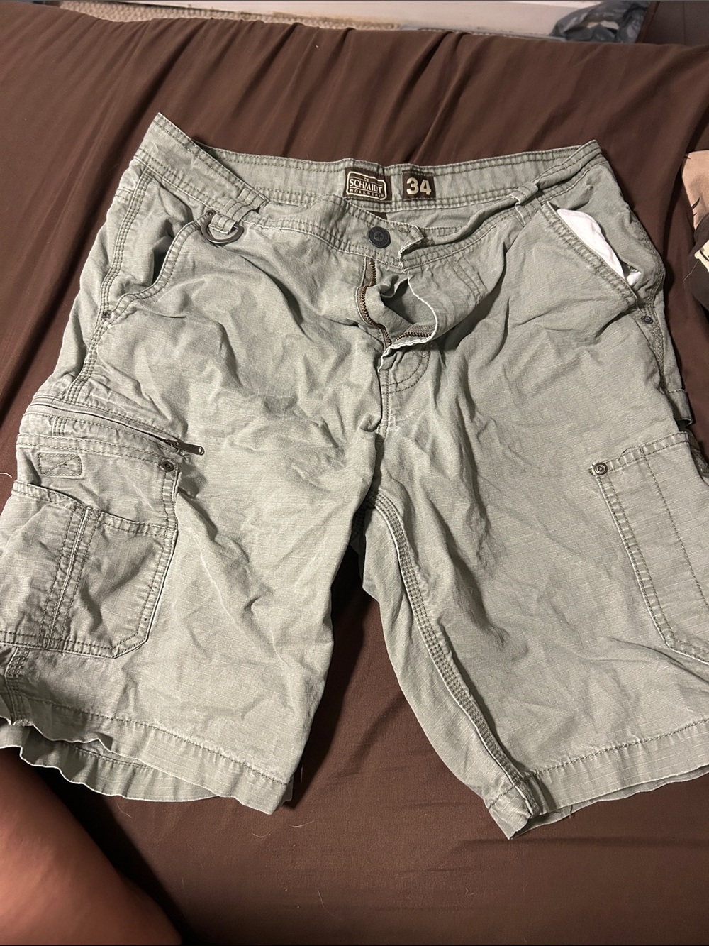 Scott Men's Cargo Shorts in Olive Green